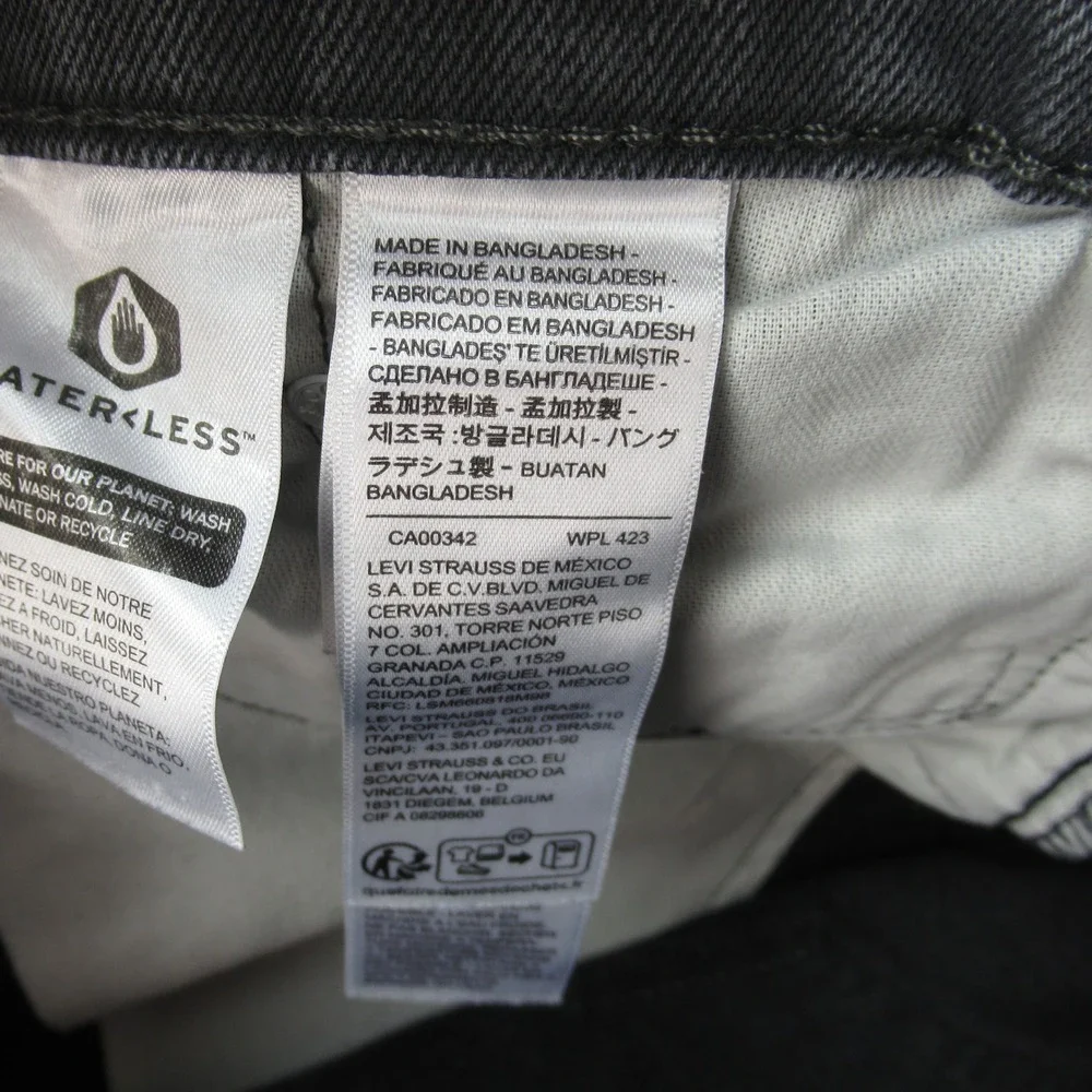 Levis 541 Mens Athletic Taper Jeans Dark Gray Charcoal 34x32 18181-0005